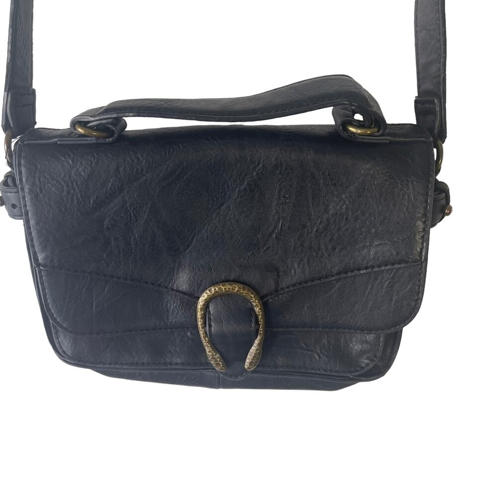 Steve Madden Black Leather Crossbody Purse
